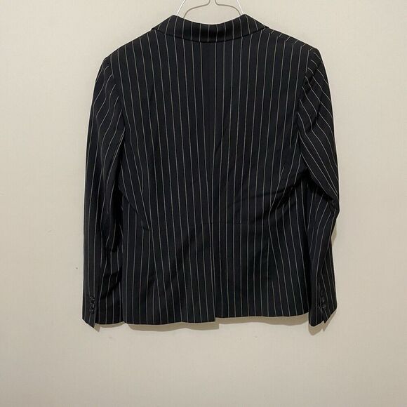 Charles Tyrwhitt Jermyn St. London Women's Wool Blend Blazer Jacket 12 Pinstripe - Picture 2 of 6